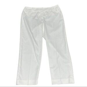 Peace of Cloth Cropped White Textured Sophie Trousers Size 6